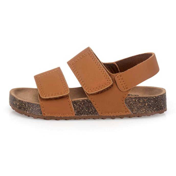 totes® Kids Double Buckle Sandal With Back Strap Tan Extra Image 3